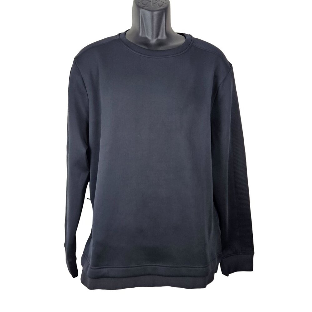 All In Motion Mens Black Soft Crewneck Sweatshirt Size Large Comfortable Sports